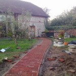 Garden Design: The path using antique bricks